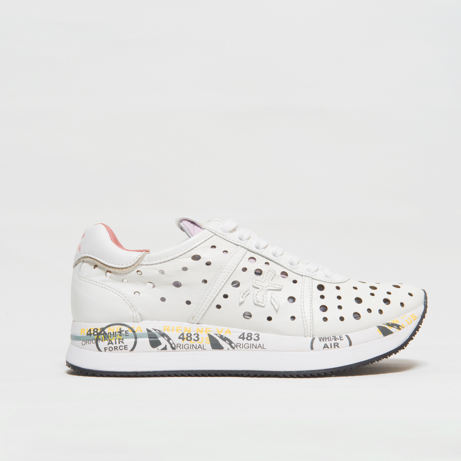 Premiata conny var. 5639 sneaker donna bianca traforata argento – Les  Chaussures Aulla