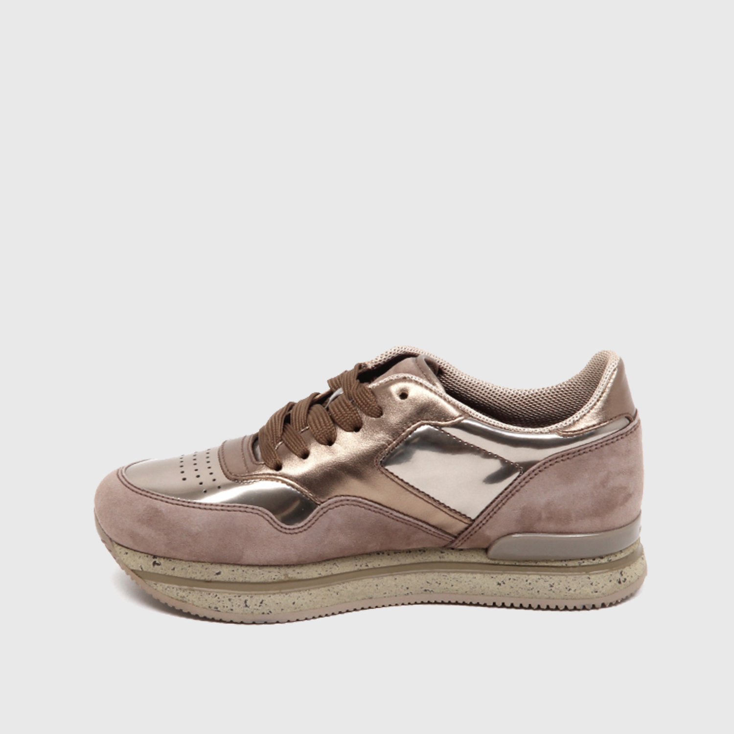 Sneakers Hogan H222 in suede argilla - Oliaro Calzature